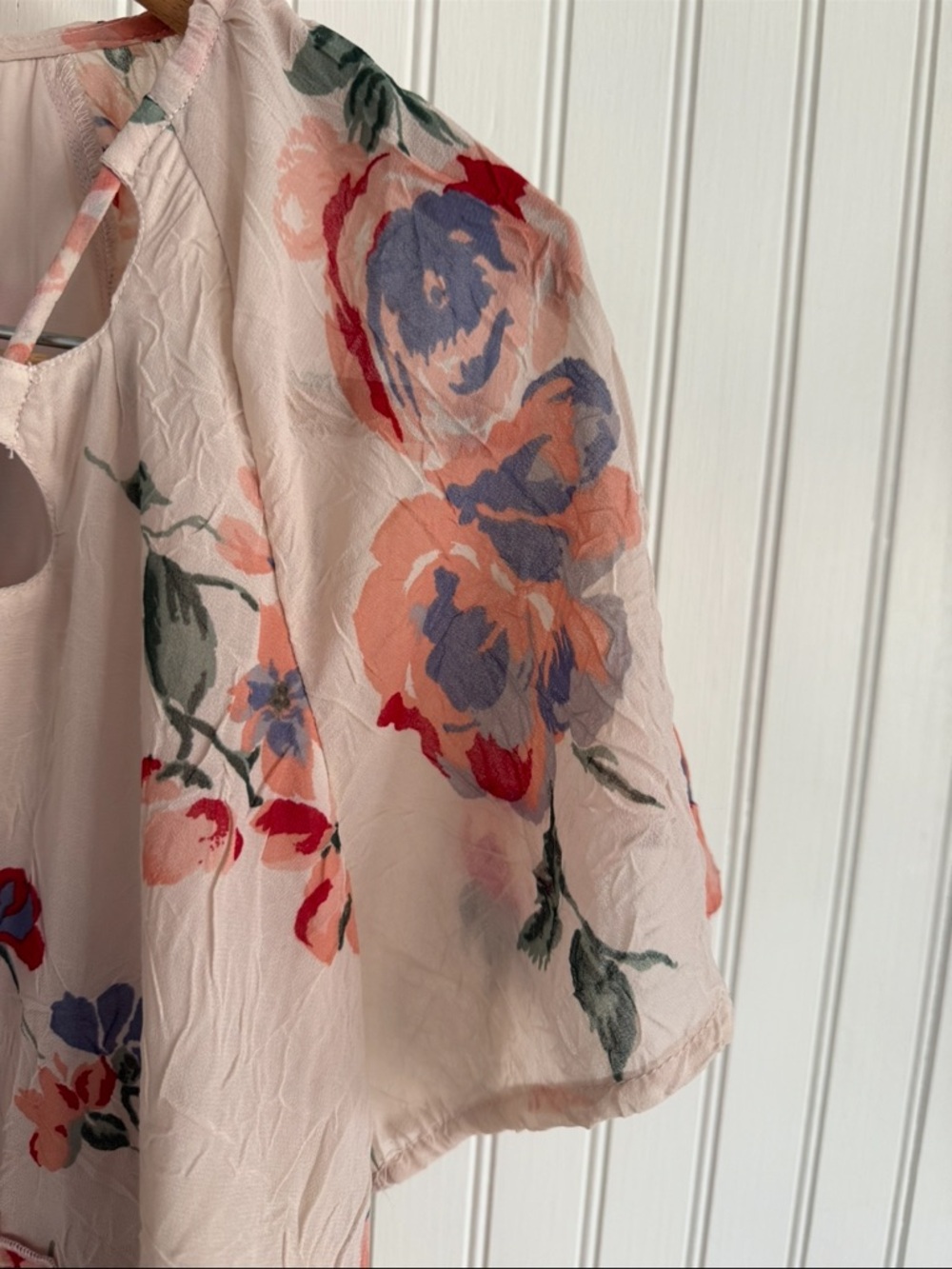 Lucky Brand Blush Pink Soft Floral Top Size S - Picture 5 of 6